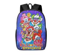 Sac à dos grande capacité imprimé en 3D pour ordinateur portable 17 pouces, imperméable, inspiré des Klowns tueurs de l'espace Noir