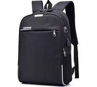 sac à dos grande capacité pour ordinateur 15,6 pouces, sacoche pour ordinateur professionnel à la mode avec protection antivol, verrou à code, bande réfléchissante, port USB externe, prise pour casque