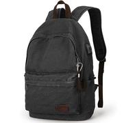 Sac à Dos Grande Taille en Toile avec USB Charging Port Sac à Dos,pour randos,Voyages ou école,Scolaire¿Peut accueillir Un Ordinateur 15.6 Pouces Noir