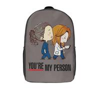 Sac à dos Grey's Anatomy, sac à bandoulière basique, cartable, sac à dos - XTYD1709 Noir