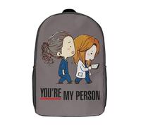 Sac à dos Grey's Anatomy, sac à bandoulière basique, cartable, sac à dos - XTYD1709 Noir