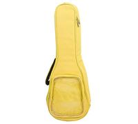 Sac à dos guitare 23 pouces en tissu Oxford avec poche transparente - Protection résistante et confortable pour ukulélé, instrument et accessoires, idéal musiciens et voyageurs (Jaune citron)