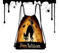 Sac À Dos Halloween À Cordon, Sac à Bonbons ou Sort, 33 X 43 cm Poche à Friandises pour Accessoires de Fête