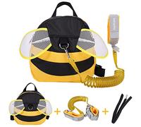 Sac à Dos Harnais de Marche pour Bébé Rênes 2 m, Sac à Dos Avec Laisse Anti-perte de Dessin Animé Avec Bracelet de Sécurité pour Enfants, Mini sacs à Dos Sécurité pour Enfants de 1 à 3 Ans, Abeille