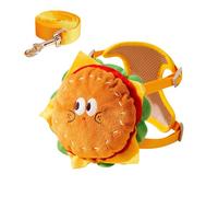 Sac à dos harnais pour chien | ceinture de poitrine réglable pour chats | harnais pour chien design hamburger, pour chats, chiots, petites races, moyennes, grandes, voyages, promenades, camping