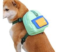 Sac à Dos Harnais pour Chien, Sac à Dos pour Chien, Sac d'école pour Chiot Double D Design, Tissu sergé imperméable pour Samoyède, Golden Retriever Zonewd