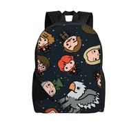 Sac à dos Harry Potter pour adolescent, cartable en toile, sac à dos pour ordinateur portable, unisexe - HXN2090 Noir