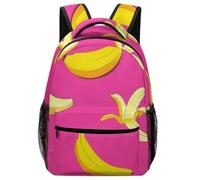 Sac À Dos Hawaiian Banana Pink Sac D'École Ordinateur Portable Backpack Homme Et Femme Bookbag pour Randonnée Voyage Cadeau Rentrée