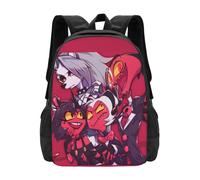 Sac à dos Helluva Boss, sac à dos pour ordinateur portable imprimé 3D, sac à dos léger et décontracté, sac à dos pour livres 16,5 pouces Noir