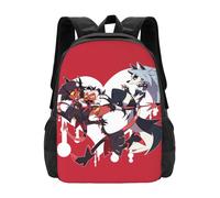 Sac à dos Helluva Boss, sac à dos pour ordinateur portable imprimé 3D, sac à dos léger et décontracté, sac à dos pour livres 16,5 pouces Noir