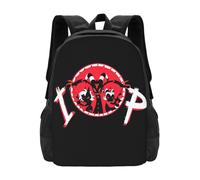 Sac à dos Helluva Boss, sac à dos pour ordinateur portable imprimé 3D, sac à dos léger et décontracté, sac à dos pour livres 16,5 pouces Noir