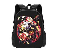 Sac à dos Helluva Boss, sac à dos pour ordinateur portable imprimé 3D, sac à dos léger et décontracté, sac à dos pour livres 16,5 pouces Noir
