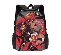 Sac à dos Helluva Boss, sac à dos pour ordinateur portable imprimé 3D, sac à dos léger et décontracté, sac à dos pour livres 16,5 pouces Noir