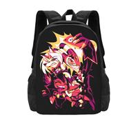 Sac à dos Helluva Boss, sac à dos pour ordinateur portable imprimé 3D, sac à dos léger et décontracté, sac à dos pour livres 16,5 pouces Noir