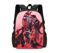 Sac à dos Helluva Boss, sac à dos pour ordinateur portable imprimé 3D, sac à dos léger et décontracté, sac à dos pour livres 16,5 pouces Noir
