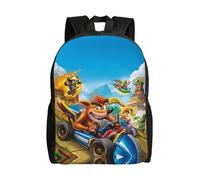 Sac à dos humoristique Crash Bandicoot pour camping, anime, ordinateur portable - LDYH454 Noir