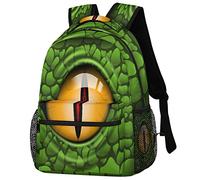 Sac à dos œil de dinosaure, sac à dos décontracté pour ordinateur portable, Comme indiqué sur la photo, taille unique