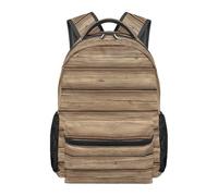 Sac à dos imitation bois grande capacité sac d'école pour étudiants ordinateur portable backpack naturel et esthétique idéal pour la rentrée scolaire les voyages et le quotidien