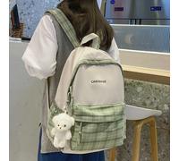 Sac à dos imperméable et léger avec graphique à carreaux pour décoration de poupée. Sac d'école parfait pour les diplômés, les adolescentes, les étudiants de première, seconde, troisième et terminale 