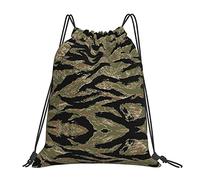 Sac à dos imperméable et léger avec lacets de football américain pour le yoga, le voyage, la randonnée, Tiger Stripe Camo, taille unique