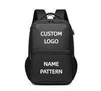 Sac À Dos Imperméable pour Ordinateur avec Logo Personnalisé, Impression du Nom, Motif, Sac À Dos De Voyage d'affaires Color1,15 inches