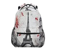 Sac à dos imperméable pour ordinateur portable, idéal pour un voyage romantique à Paris, parfait pour les étudiants et les femmes. Sac à dos décontracté et léger pour le travail. Convient aux hommes e