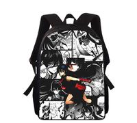 Sac à dos imprimé 3D Anime Akame Ga Kill pour enfants, 40 cm, pour l'école primaire, pour garçons et filles Noir