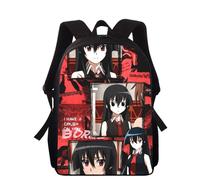 Sac à dos imprimé 3D Anime Akame Ga Kill pour enfants, 40 cm, pour l'école primaire, pour garçons et filles Noir