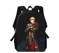 Sac à dos imprimé 3D Anime Fate/Gilgamesh pour enfants, 40 cm, pour l'école primaire, pour garçons et filles Noir