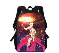 Sac à dos imprimé 3D Anime Fate/Gilgamesh pour enfants, 40 cm, pour l'école primaire, pour garçons et filles Noir
