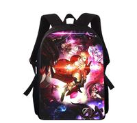 Sac à dos imprimé 3D Anime Fate/Gilgamesh pour enfants, 40 cm, pour l'école primaire, pour garçons et filles Noir