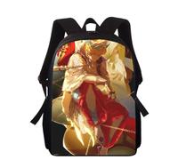 Sac à dos imprimé 3D Anime Fate/Gilgamesh pour enfants, 40 cm, pour l'école primaire, pour garçons et filles Noir