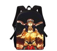Sac à dos imprimé 3D Anime Fate/Gilgamesh pour enfants, 40 cm, pour l'école primaire, pour garçons et filles Noir