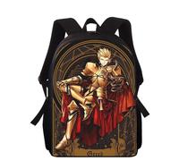 Sac à dos imprimé 3D Anime Fate/Gilgamesh pour enfants, 40 cm, pour l'école primaire, pour garçons et filles Noir