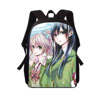 Sac à dos imprimé 3D pour enfants, motif animé lesbien Citrus, 40 cm, pour l'école primaire, pour garçons et filles Noir