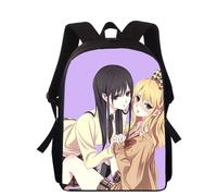 Sac à dos imprimé 3D pour enfants, motif animé lesbien Citrus, 40 cm, pour l'école primaire, pour garçons et filles Noir