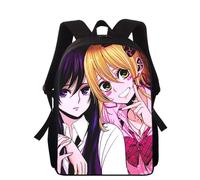 Sac à dos imprimé 3D pour enfants, motif animé lesbien Citrus, 40 cm, pour l'école primaire, pour garçons et filles Noir