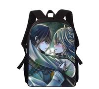Sac à dos imprimé 3D pour enfants, motif animé lesbien Citrus, 40 cm, pour l'école primaire, pour garçons et filles Noir