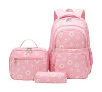 Sac à dos imprimé avec sac à déjeuner, trousse à crayons, sac à dos léger pour école secondaire, unisexe, pour enfant, sac à dos The Before Christmas 30,5 cm, rose, taille unique