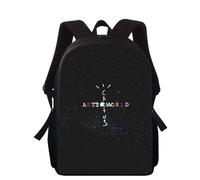 Sac à dos imprimé Cactus Jack avec lettres et mots, 40 cm, pour enfants, école primaire, garçons et filles, 16 pouces Noir