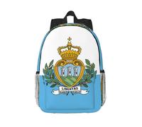 Sac à dos imprimé drapeau de Saint-Marin pratique pour voyage, école, travail, randonnée, gym, garçons et filles, adultes