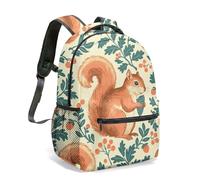 Sac à dos imprimé écureuil mignon sur toute la surface 40,6 cm, sac d'école graphique gland d'automne pour enfants, étudiants, sac à dos de designer, 04, L, Décontracté