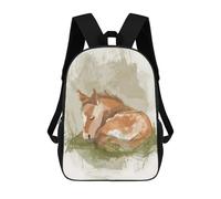 Sac À Dos Imprimé En 3D Cute Sleeping Baby Horse Nursery Illustration Sacs D'école Pour Enfants, Sacs À Dos Grande Capacité Pour Les Voyages, Sacs À Livres Tendance, Sac À Dos Garçon Fille 17inch