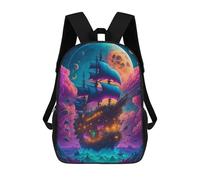 Sac À Dos Imprimé En 3D Fantasy Sailing Ship in A Colorful Sky Sacs D'école Pour Enfants, Sacs À Livres, Sac À Dos De Voyage Léger, Sac D'école Pour Garçons Et Filles, Élèves Du Collège 17inch