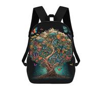 Sac À Dos Imprimé En 3D Nature's Symphony Flowers & Butterflies Sacs D'école Pour Enfants, Sacs À Dos Grande Capacité Pour Les Voyages, Sacs À Livres Tendance, Sac À Dos Garçon Fille 17inch