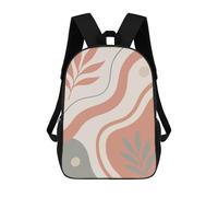 Sac À Dos Imprimé En 3D Pour Enfants Abstract Floral Wall Art with Wavy Lines Minimal Boho Botanical Print Modern Line Art Flowers ... Sac À Dos Scolaire Grande Capacité Pour Les Voyages, Idéal Pou
