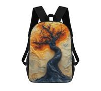 Sac À Dos Imprimé En 3D Pour Enfants Enigmatic Surreal Tree - Mystical Abstract Art, Sac À Dos Tendance Pour L'école, Les Voyages Et Les Loisirs, Grand Sac À Dos Pour Garçons Et Filles 17inch