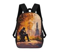 Sac À Dos Imprimé En 3D Pour Enfants Impressionist Inspired The Thinker in Autumn, Sac À Dos Tendance Pour L'école, Les Voyages Et Les Loisirs, Grand Sac À Dos Pour Garçons Et Filles 17inch