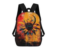 Sac À Dos Imprimé En 3D Pour Enfants Radiant Bloom Contemporary Expressionist Sunflower Artwork Sac À Dos Scolaire Pour Garçons Et Filles, Sac D'école Primaire, Sac À Livres Pour Adolescents 17inch