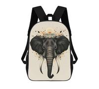 Sac À Dos Imprimé En 3D Pour Enfants Sacred Elephant Vector Portrait with Tribal Crown, Sac À Dos Tendance Pour L'école, Les Voyages Et Les Loisirs, Grand Sac À Dos Pour Garçons Et Filles 17inch
